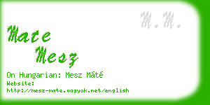 mate mesz business card